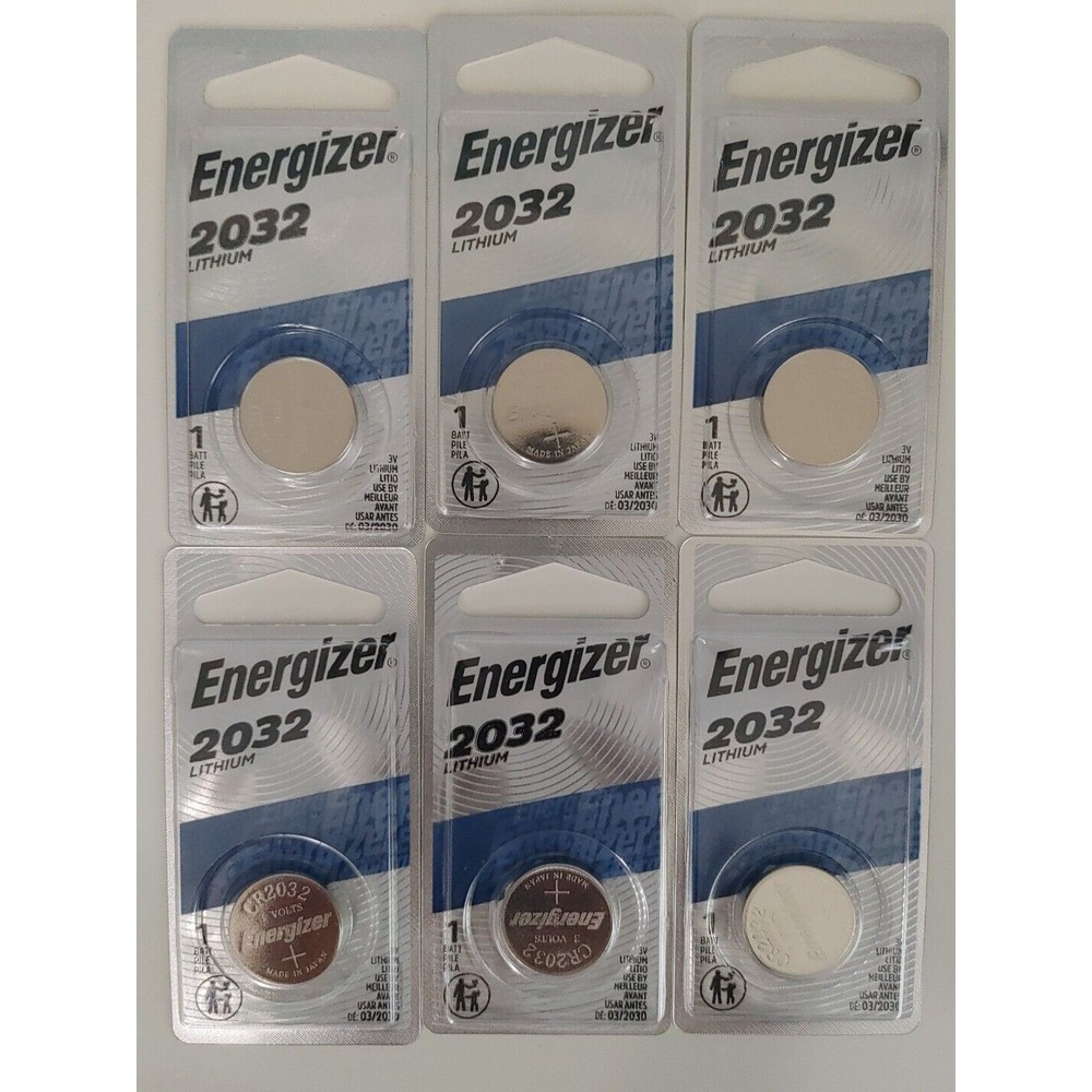 Energizer CR2032 3V Lithium Batteries - Pack of 6